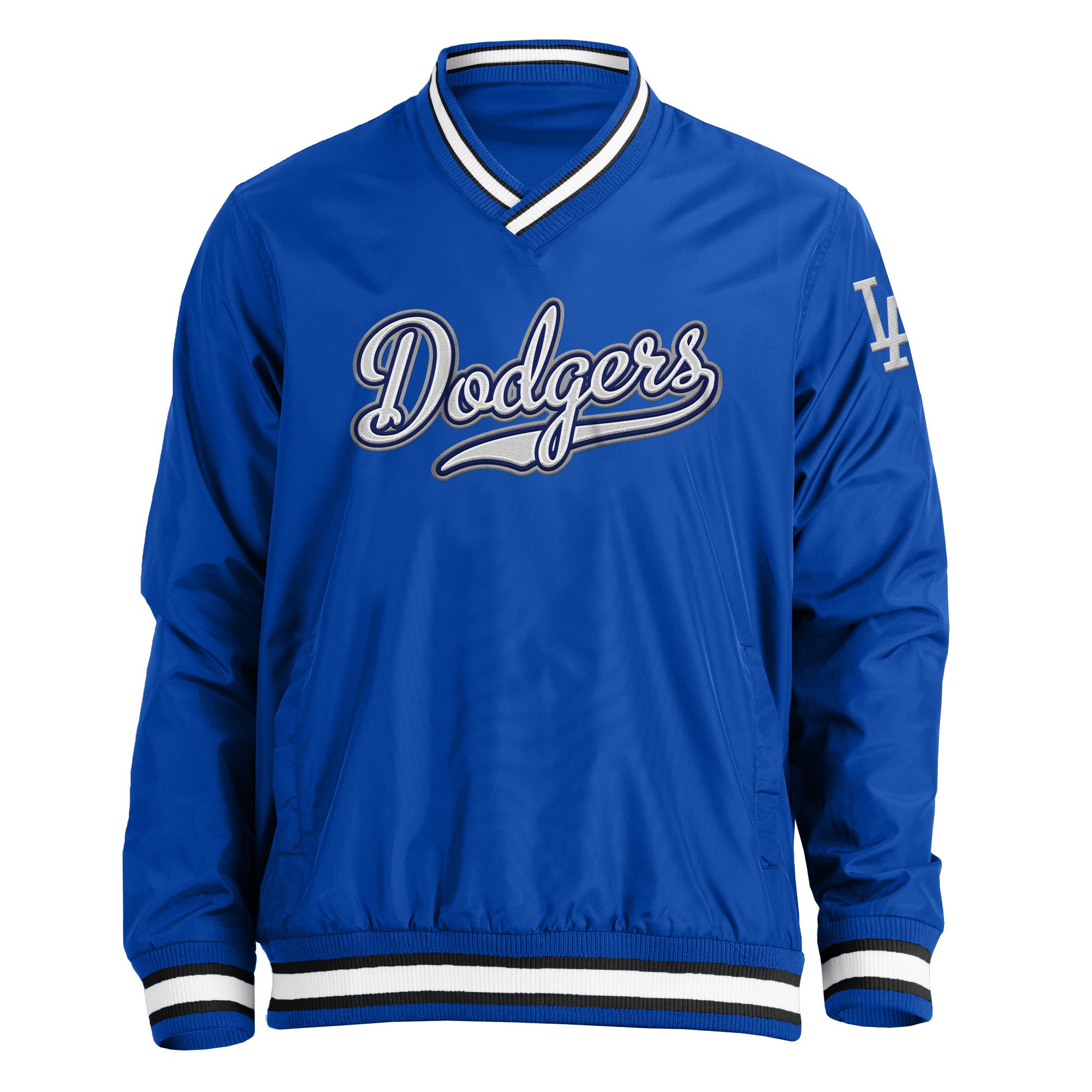 LA Dodgers M New Era Pullover V-Neck Blue