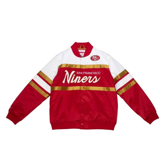 Mitchell & Ness San Francisco 49ers Lightweight Satin Jacket Light Gold