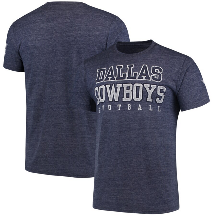 DCM NFL Dallas Cowboys M Triblend Worn Practice Tee Heather Navy
