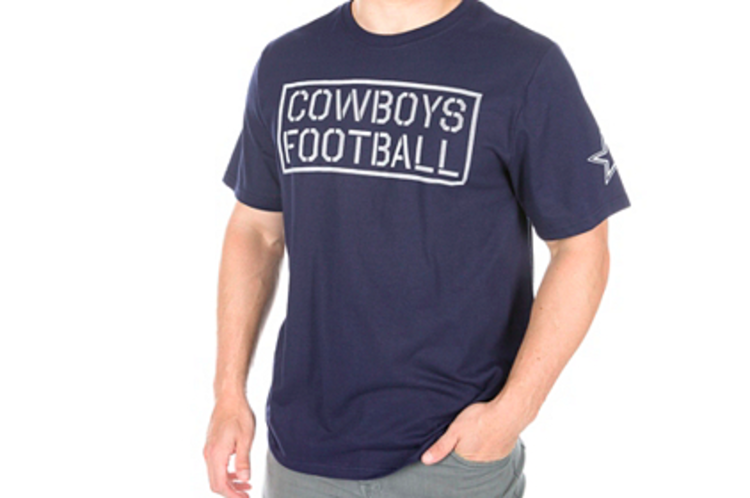 DCM NFL Dallas Cowboys M Block Fighter Tee Navy
