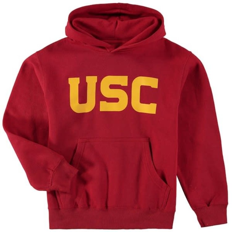 USC Trojans Youth Wordmark Pullover Hoodie Cardinal