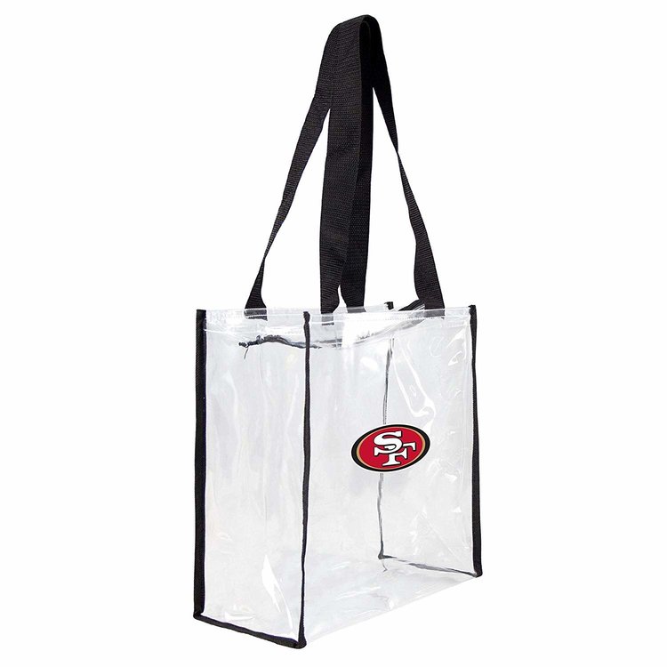 Little Earth NFL Clear Square Stadium Tote 49ers