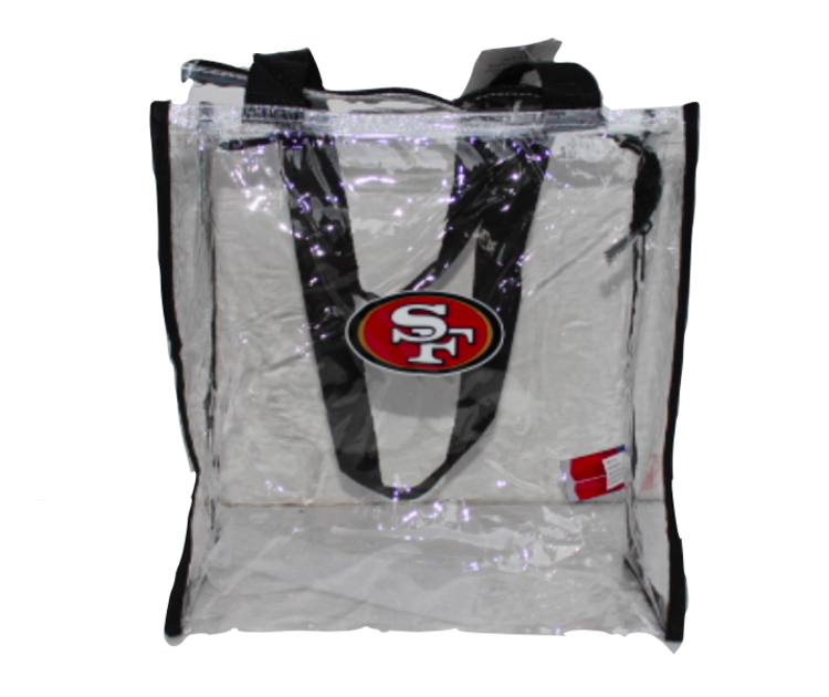 Little Earth NFL Clear Square Stadium Tote 49ers