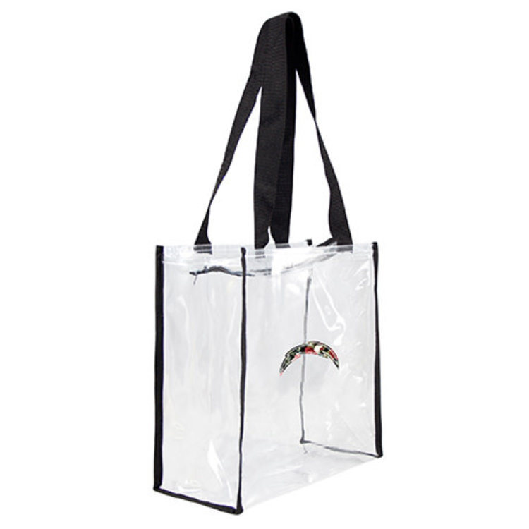 Little Earth NFL Clear Square Stadium Tote Chargers