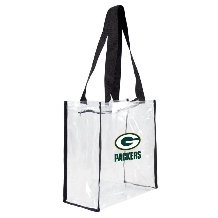 Little Earth NFL Clear Square Stadium Tote Packers