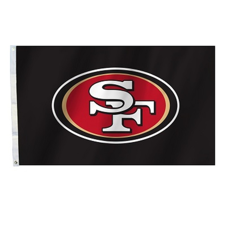 Wincraft NFL 49ers Deluxe 3'x5' Flag Black