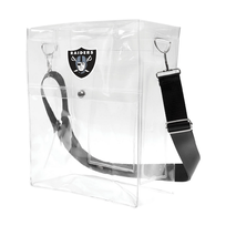 Little Earth NFL Clear Ticket Satchel Raiders
