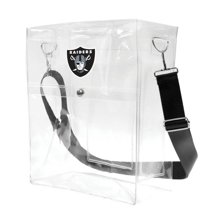 Little Earth NFL Clear Ticket Satchel Raiders