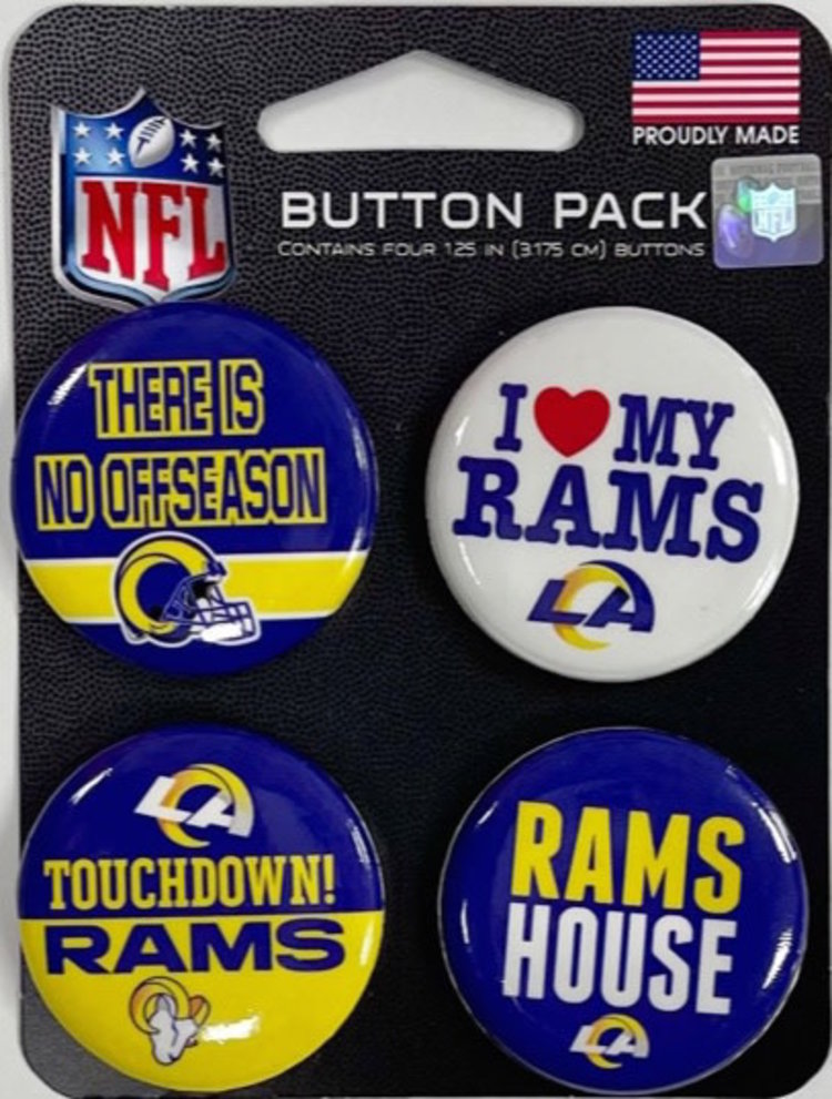 Wincraft LA Rams Button 4-Pack