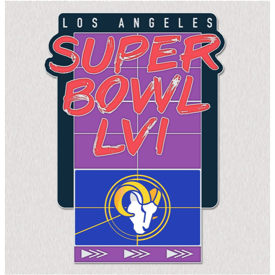 Wincraft SBLVI Champs Pin NFL Rams LA Logo