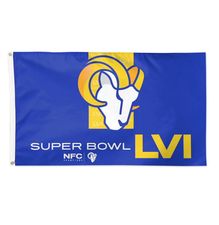 Wincraft NFL Rams SB LVI Bound Deluxe 3'x5' Flag