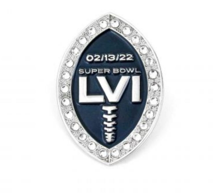 Wincraft Lapel Pin SBLVI Rhinestone Football Pin