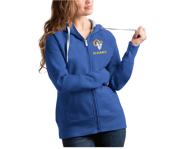 Antigua Rams W F/Z Hood Logo Victory