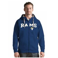 Antigua LA Rams M Victory Zip Up Royal