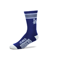 For Bare Feet Sportswear MLB Los Angeles Dodgers 4 Stripe Deuce Socks Royal