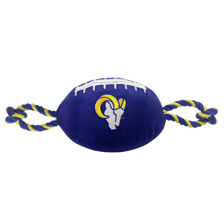 Pets First Football Rope Toy for Pets - Rams