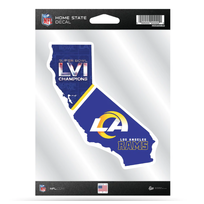 Rico Industries Decal 6"x6" NFL LA Rams Home State SB LVI Champs