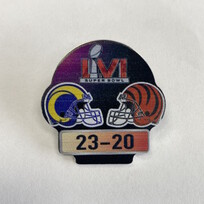 Aminco Lapel Pin Aminco NFL SBLVI Final Score Dueling Rams v Bengals