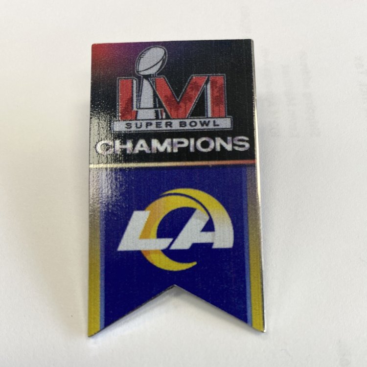 Aminco Lapel Pin Aminco NFL SBLVI Champs Banner LA Rams