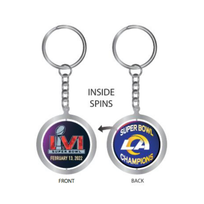 Aminco Metal Spinner Keychain - LA Rams SBLVI Champions