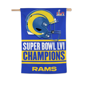 WinCraft Los Angeles Rams 2021 2022 Super Bowl LVI Champions Double Sided Banner Flag