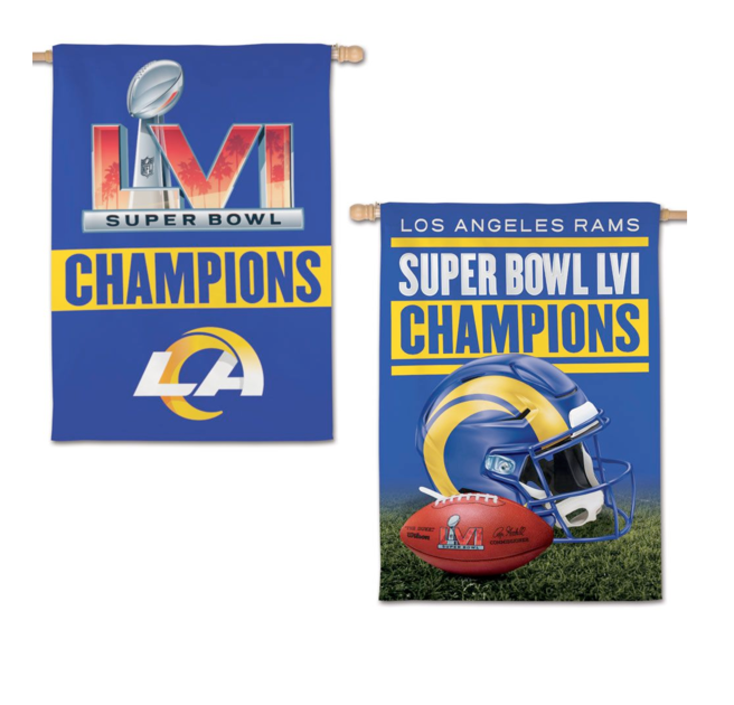 NFL LA Rams Super Bowl LVI Champs Car Flag - The Locker Room of Downey