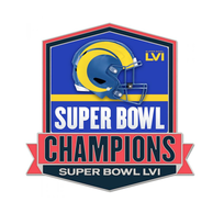 Wincraft SBLVI Champs Pin NFL Rams Helmet Logo