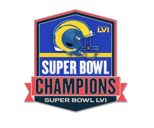 LA Rams Super Bowl LVI 56 Champs 3D Football Logo - Emblem