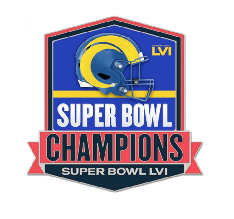 Wincraft SBLVI Champs Pin NFL Rams Helmet Logo