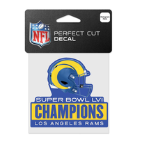 Wincraft Small Decal 4"x4" NFL Rams SBLVI Champions 4X4