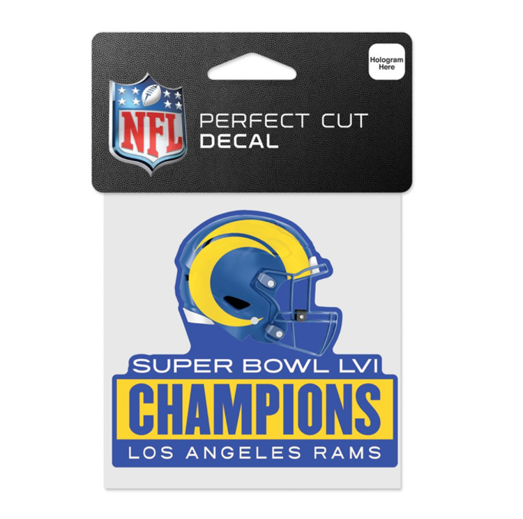 Wincraft Small Decal 4"x4" NFL Rams SBLVI Champions 4X4