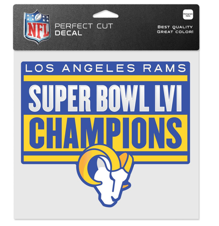 Wincraft Big Decal NFL Rams SBLVI Champions 8x8