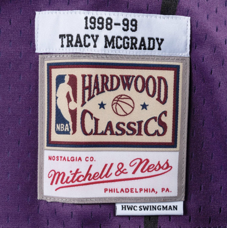 Mitchell and Ness Toronto Raptors Men's M&N 1998-1999 Tracy McGrady #1 Replica Swingman Jersey Purple