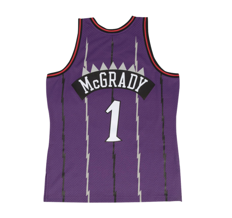 Mitchell and Ness Toronto Raptors Men's M&N 1998-1999 Tracy McGrady #1 Replica Swingman Jersey Purple