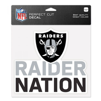 Wincraft Big Decal 8" x 8" NFL Raiders Slogan - Raider Nation