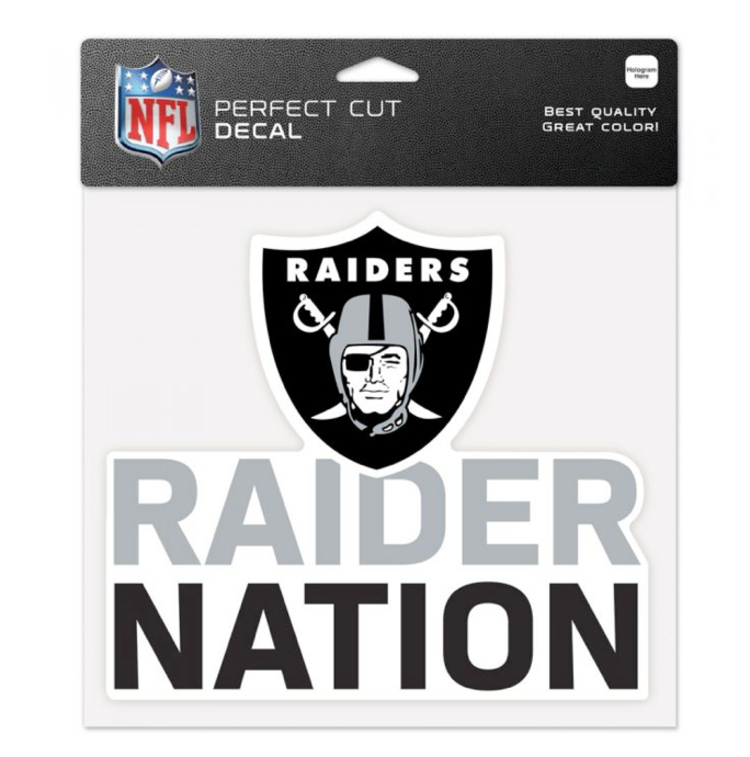 Wincraft Big Decal 8" x 8" NFL Raiders Slogan - Raider Nation