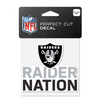 Wincraft Small Decal 4"x4" NFL Raiders Slogan - Raider Nation