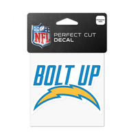 Wincraft Small Decal 4"x4" NFL Chargers Slogan - Bolt Up