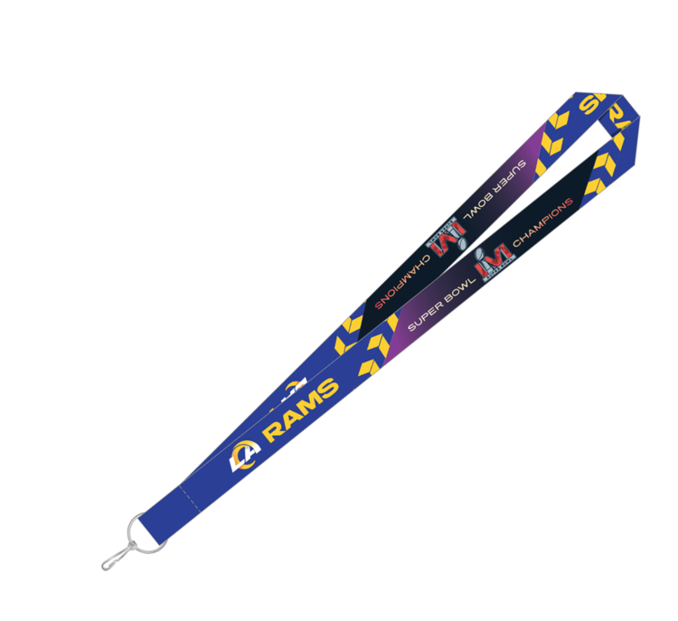Aminco NFL Rams SBLVI Champions Blue Lanyard