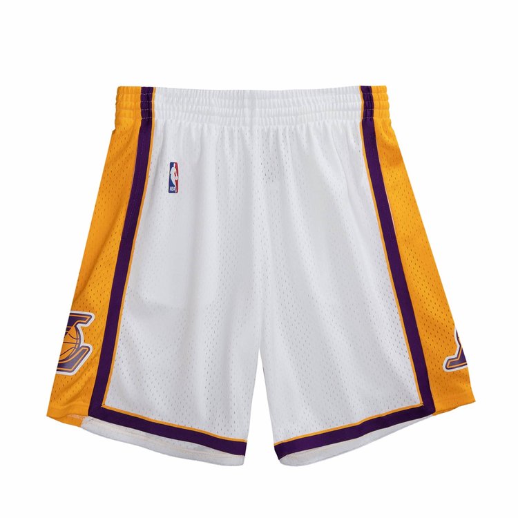 Mitchell and Ness Lakers M&N Men's 2009 White Swingman Shorts
