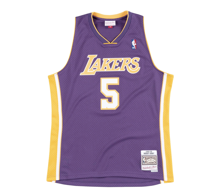 Mitchell and Ness LA Lakers Men's Mitchell & Ness 1999-2000 Robert Horry #5 Replica Purple/Gold Jersey