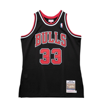 Mitchell and Ness Chicago Bulls Men's M&N 1997-98 Scottie Pippen #33 Replica Swingman Black