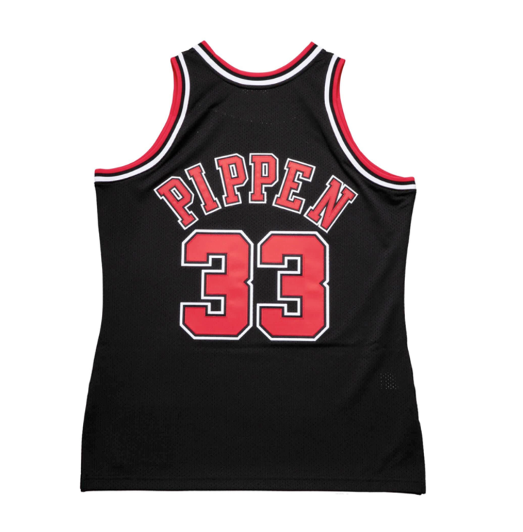 Mitchell and Ness Chicago Bulls Men's M&N 1997-98 Scottie Pippen #33 Replica Swingman Black