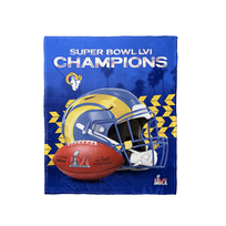 Northwest Rams SBLVI Champs Silk Touch Throw Blanket 50x60