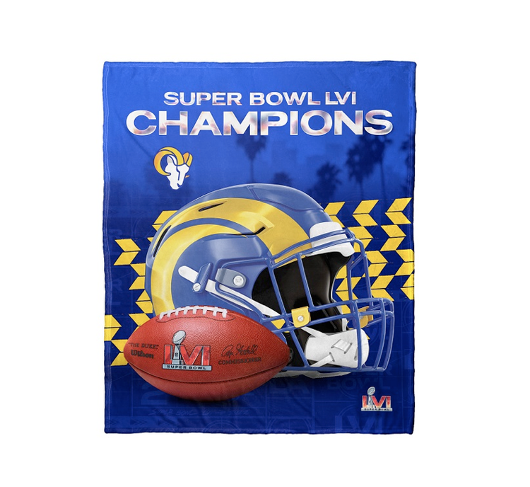 Northwest Rams SBLVI Champs Silk Touch Throw Blanket 50x60