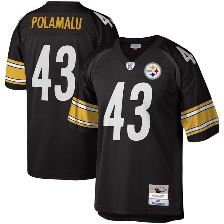 Mitchell and Ness NFL Pittsburgh Steelers Men's Mitchell & Ness 2005 Troy Polamalu #43 Jersey Black