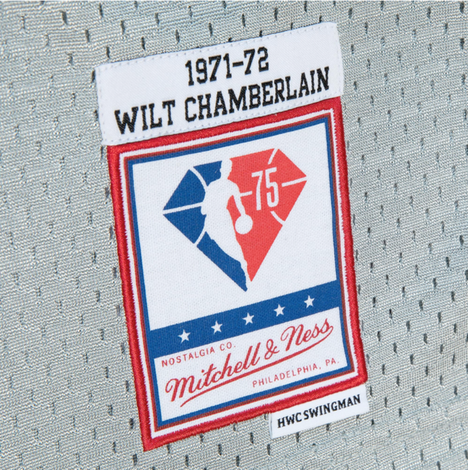 LA Lakers Men's M&N 75th Silver Anniversary Wilt Chamberlain #13