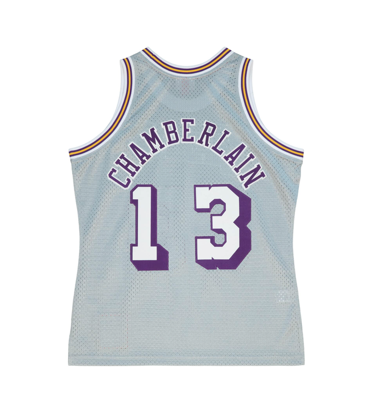 Mitchell and Ness LA Lakers Men's M&N 75th Silver Anniversary Wilt Chamberlain #13 Swingman Jersey