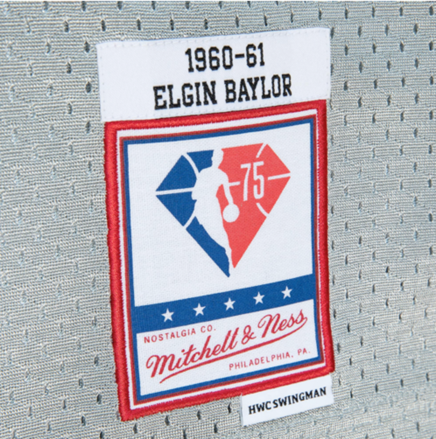 LA Lakers Men's M&N 75th Silver Anniversary Elgin Baylor #22