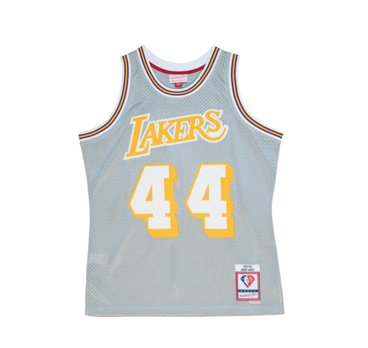 Throwback Nba Los Angeles Lakers Basketball Jersey #44 West As-is